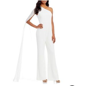 Calvin Klein White Cape Jumpsuit